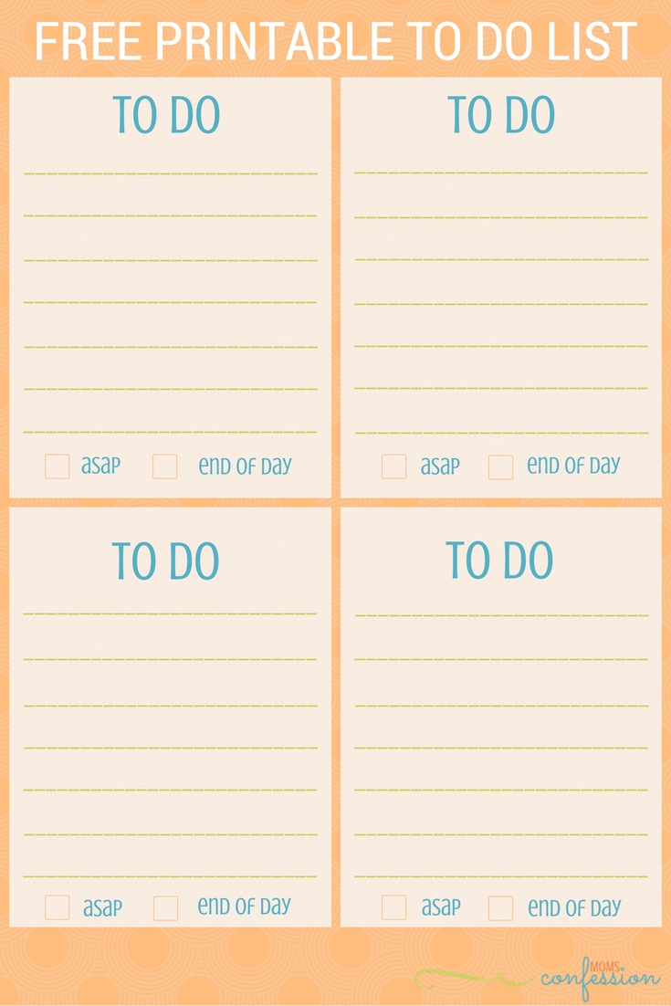 Free Printable To Do List