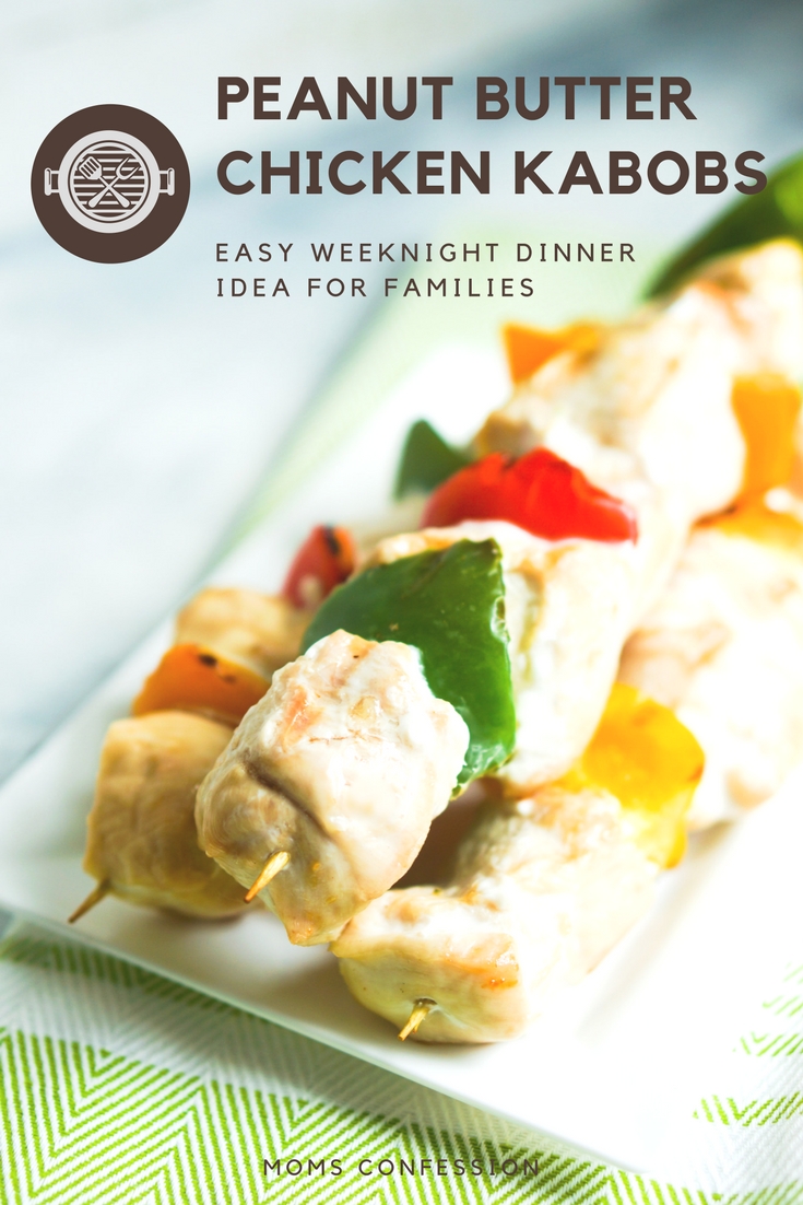 These easy grilled chicken skewers with peanut sauce and vegetables are ready in 30 minutes and make the perfect spring and summer dinner idea for families.