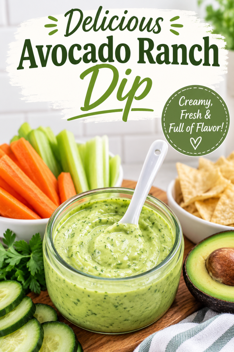 Creamy avocado ranch dip made with fresh avocado and herbs served with carrots, celery, cucumbers and tortilla chips.