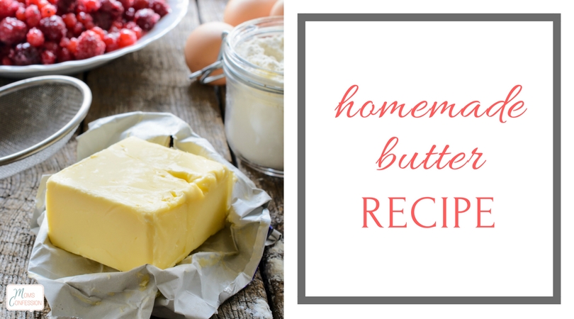 This homemade butter recipe is super easy to make and like a mini science lesson for the kids all wrapped into getting them in the kitchen to cook! WIN!