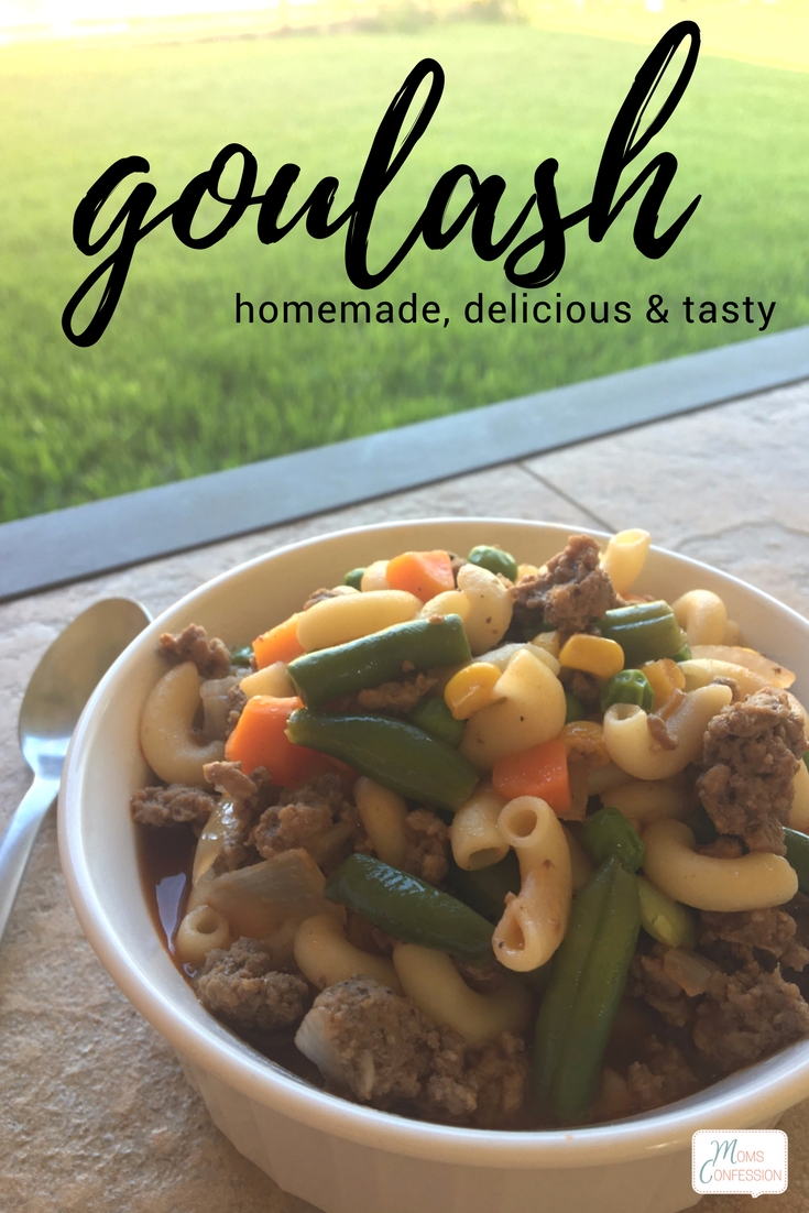This family recipe was shared with me by my dad who is a huge fan of homemade hamburger goulash. Ok, I'll admit...I love it just as much as he does and that's why I'm sharing it with all of you! :)