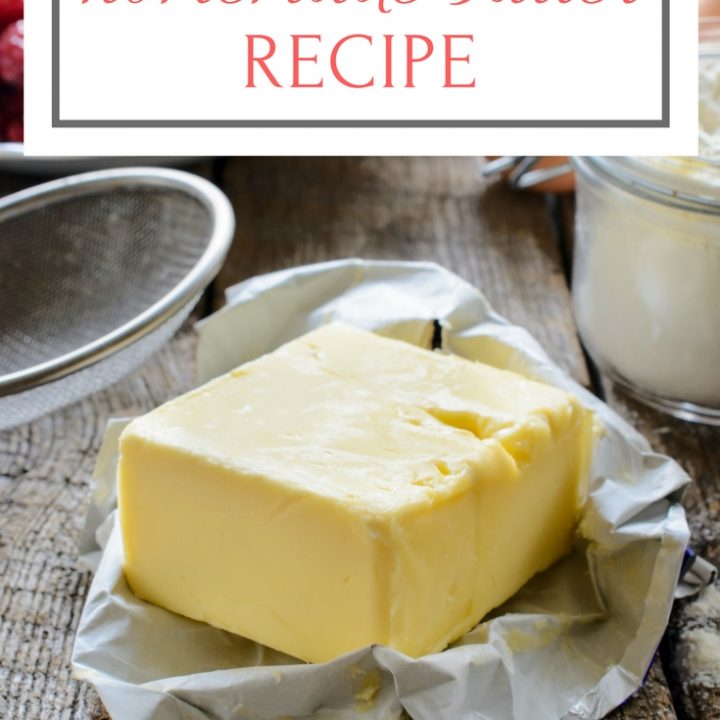 This homemade butter recipe is super easy to make and like a mini science lesson for the kids all wrapped into getting them in the kitchen to cook! WIN!