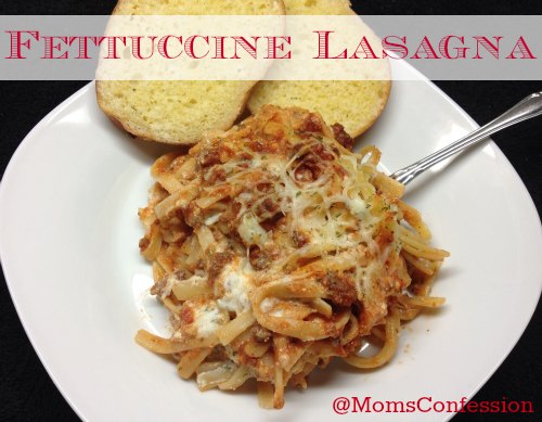 Fettuccine Lasagna Bake