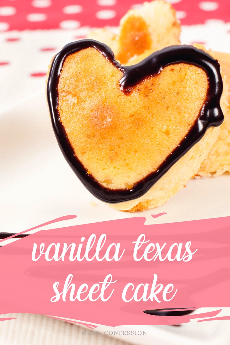 Enjoy this tasty twist on the traditional chocolate sheet cake as a vanilla white Texas sheet cake. Who knew you could make something so yummy, more delicious!