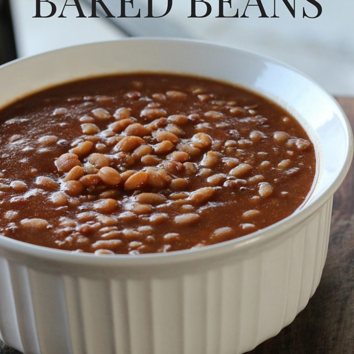 barbecue baked beans in a bowl