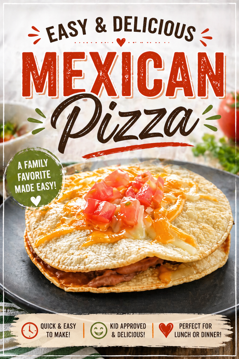 Easy Mexican pizza made with crispy tortillas, refried beans, melted cheese and fresh tomatoes.