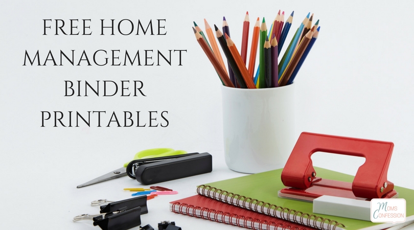 Get your home organized and take the first step to get your life organized with these free home management binder printables.