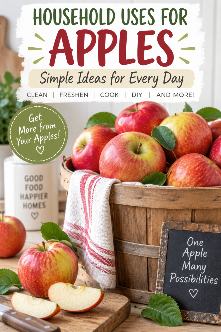 Basket of fresh apples with simple household uses for cleaning, cooking, DIY projects and more