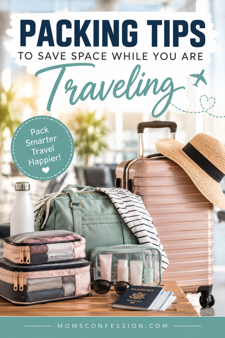 Space-saving travel packing tips with packing cubes, luggage and travel essentials