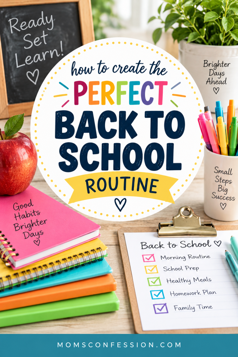 Back to school routine ideas for morning routines, school prep, healthy meals, homework and family time