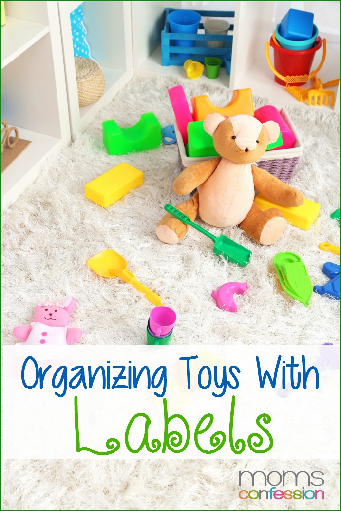 Great tips on organizing toys with labels from toddlers to teens, plus a free printable! | MomsConfession.com