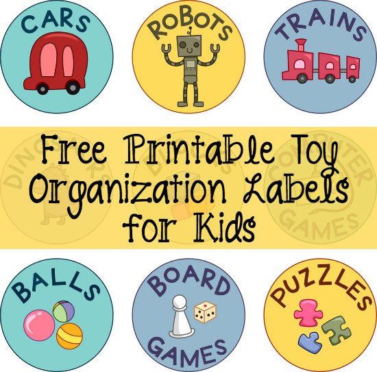 Great tips on organizing toys with labels from toddlers to teens, plus a free printable!