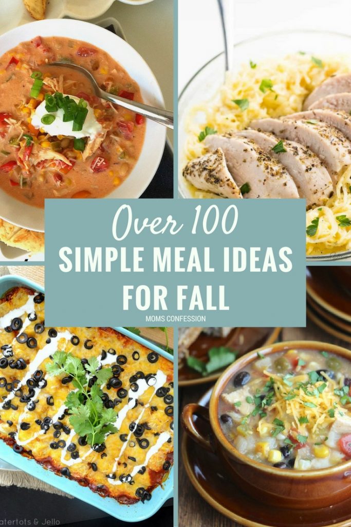 These healthy and simple dinner ideas for fall are the perfect solution for dinner time. Check out the ultimate list of over 100 dinner ideas for fall today!
