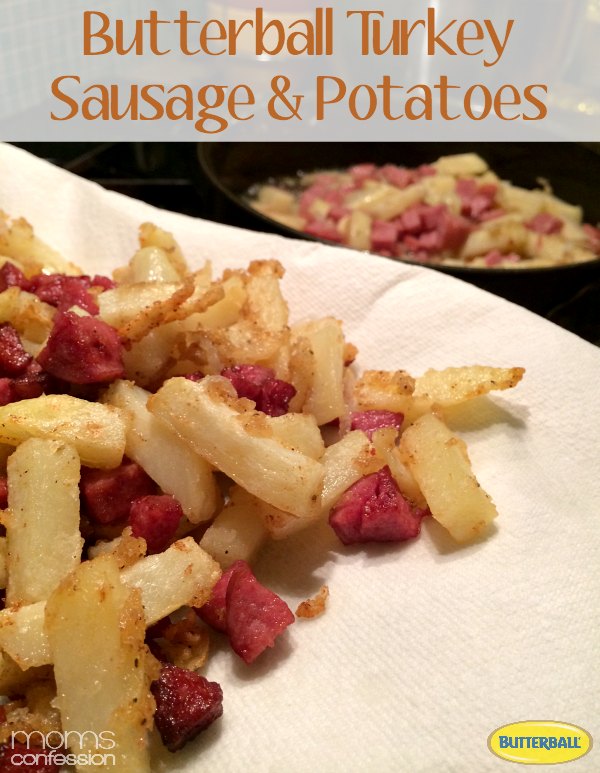 This is probably the best fried potatoes and turkey sausage meal we have had in a long time.