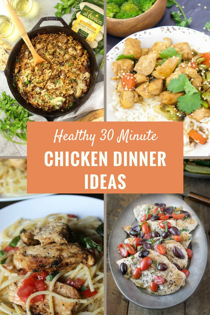 These easy healthy chicken dinner recipes in 30 minutes or less are the perfect solution for dinner time. Check out the ultimate list of chicken dinners.