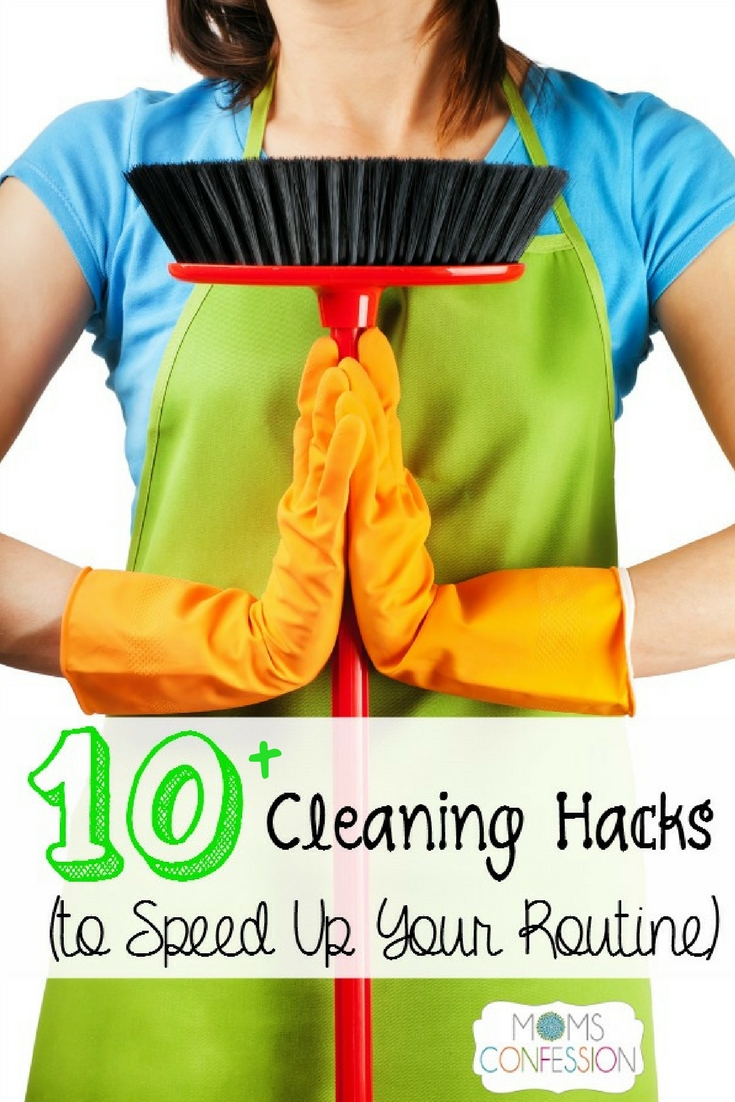 Cleaning is not something anyone wants to do. With these 10+ house cleaning hacks to speed your routine, you will have more time to enjoy a clean home again!