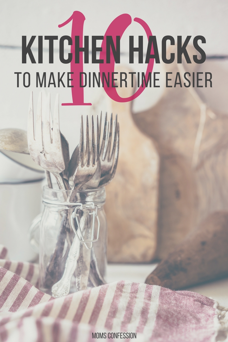 These kitchen hacks have made my life much easier when it comes to dinner time. Getting dinner on the table in a hurry is much more efficient these days. Check out these tips today!