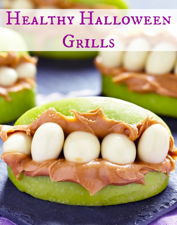 These healthy halloween grills are so fun to make with the kids as an afternoon fall snack or for your halloween party!