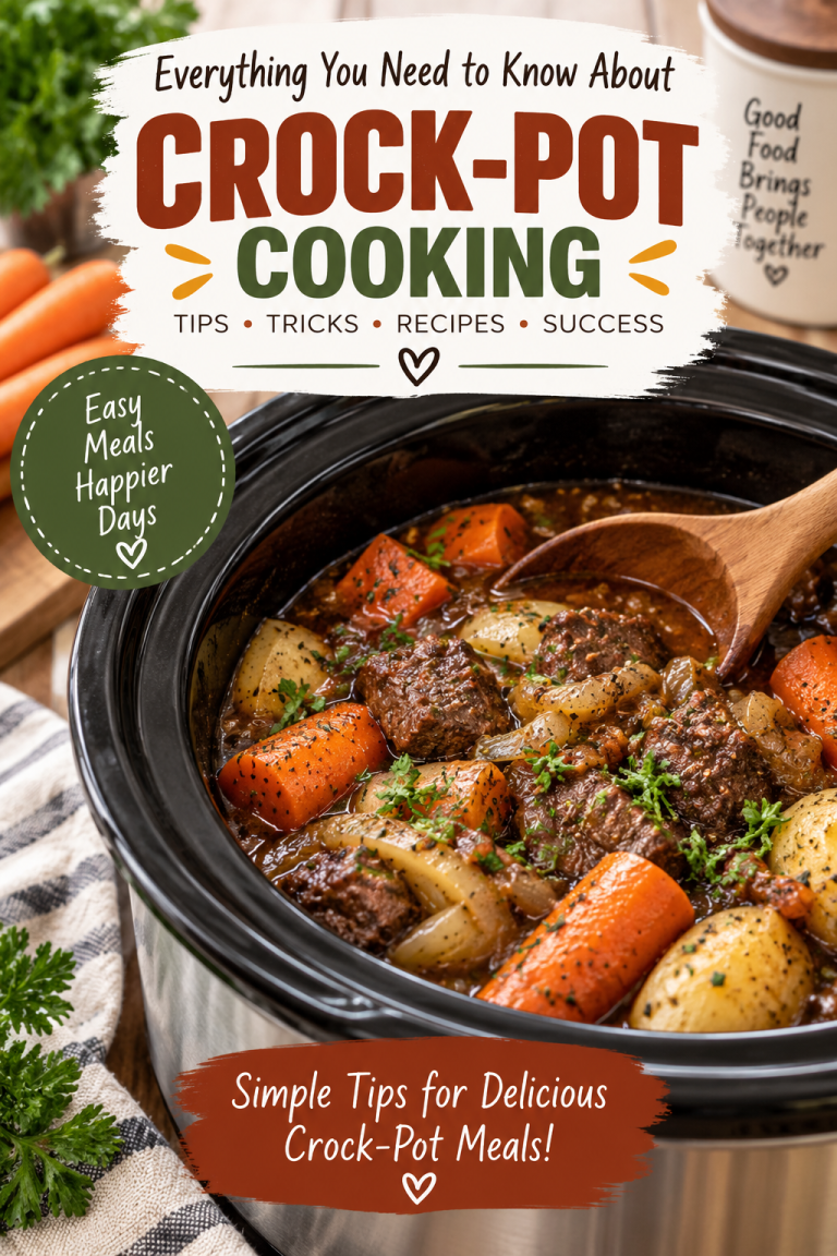 Crock-Pot cooking tips and tricks for making easy slow cooker meals, including helpful ideas for better results and simple meal prep.