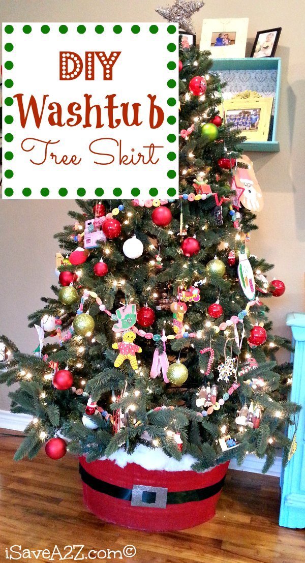 Cute DIY Washtub Tree Skirt by iSaveAtoZ (my inspiration)