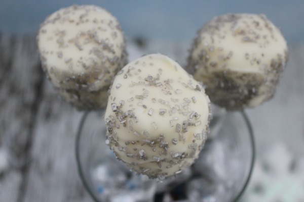 Silver & White Marshmallow Pops