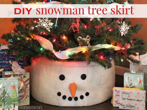 Snowman tree skirt project for Christmas | Moms Confession