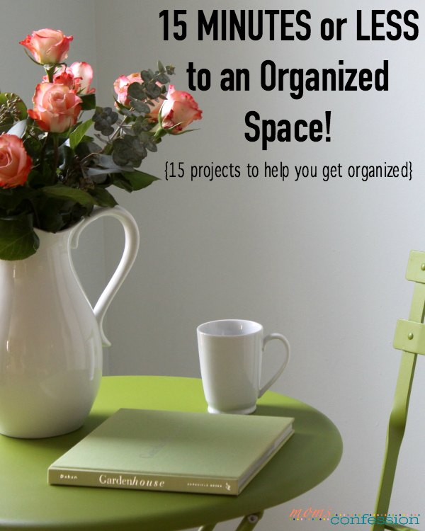 Get organized this year with organizing projects you can complete in 15 minutes or less. Plus, get a free printable to keep in your home management binder.