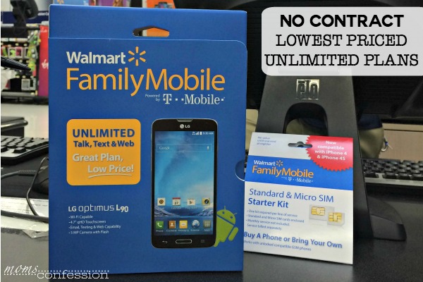 No contract, lowest priced unlimited plans with Walmart Family Mobile 