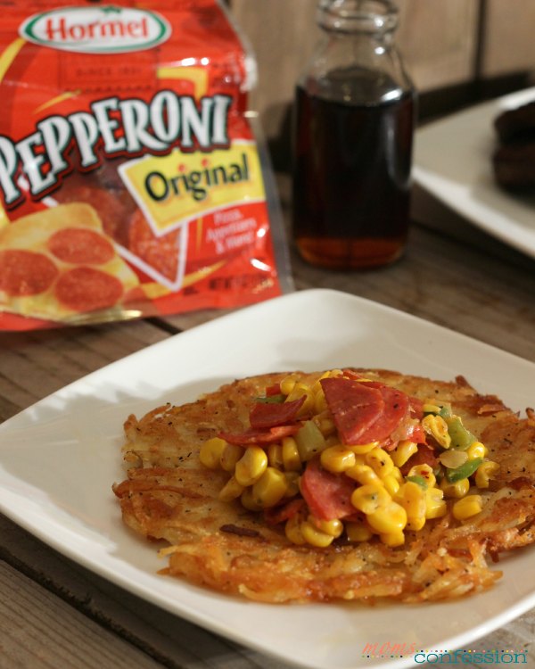 Southwest Pepperoni over waffles, fried eggs, muffins or biscuits (add a little chipotle mustard...yum!) or even hashbrowns! The options are endless when you have part of your meal that can be used on various dishes!