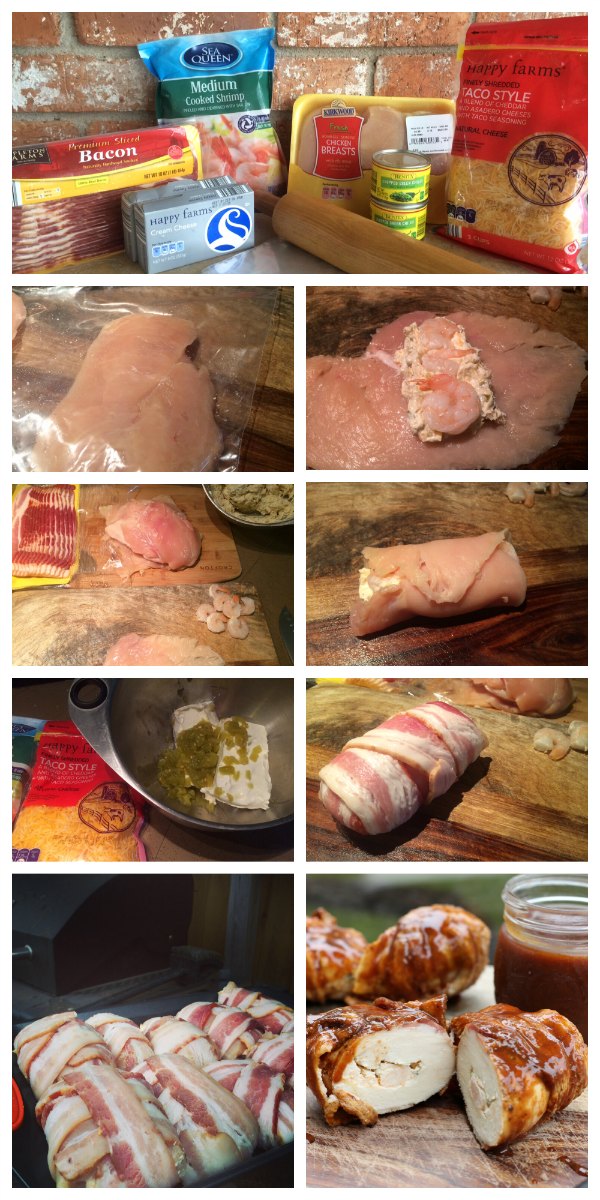 How to make bacon wrapped chicken bombs with shrimp - so easy and delicious!