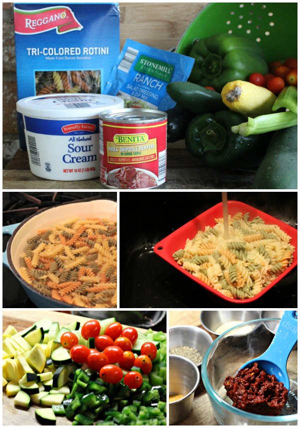 Looking for an easy pasta salad recipe the entire family can enjoy? Look no further and learn how to make this easy chipotle ranch pasta salad. 