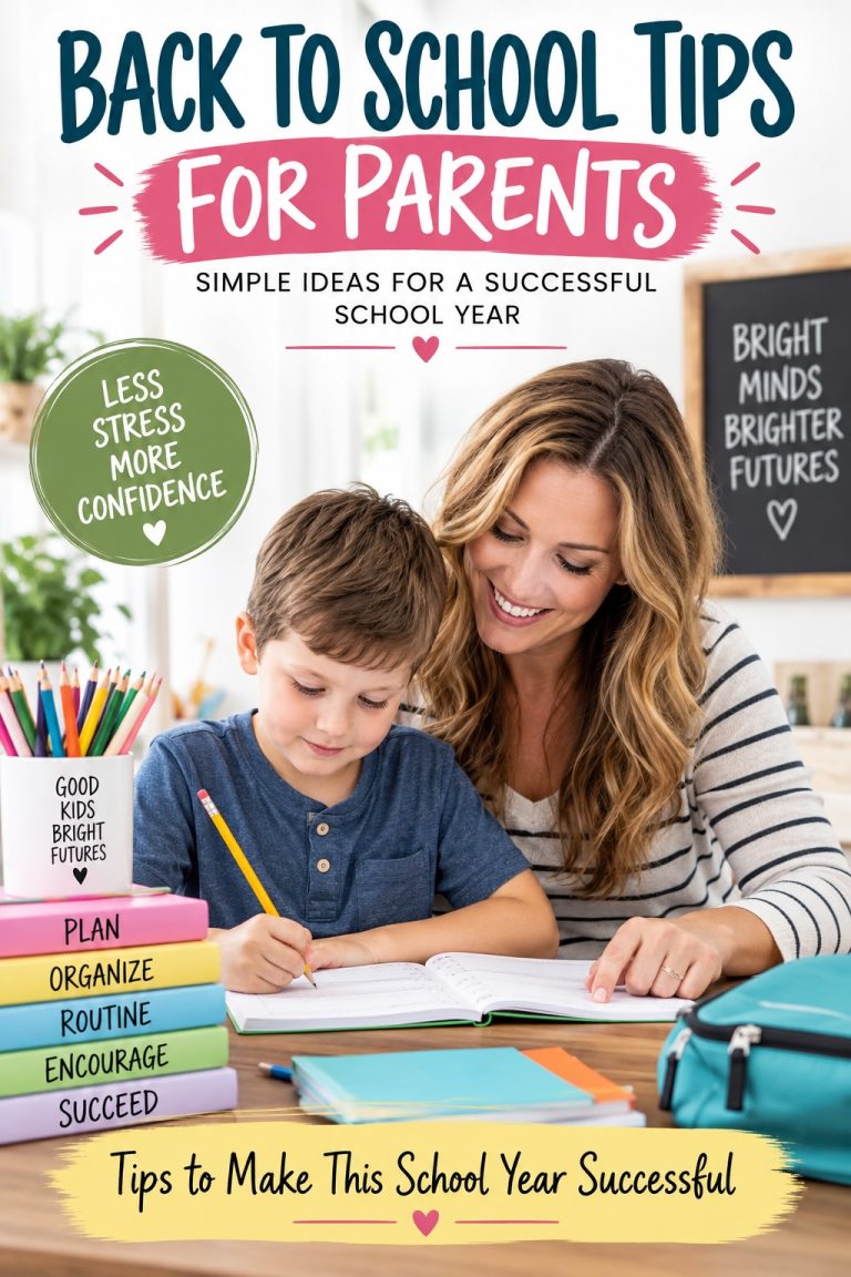 Back to school tips for parents with simple ideas for a more organized and successful school year.