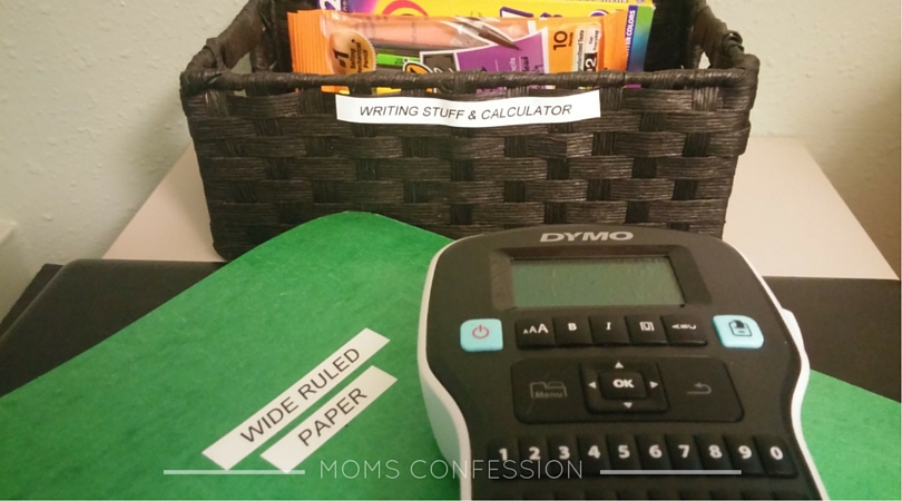 Help the kids know where everything is when they need it with this homework station using the DYMO LabelManager 160 .