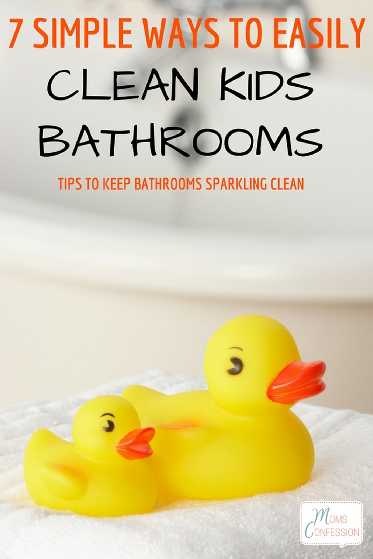 As a mom, you may be dreading the walk into your kids bathroom each day. I know I do! With these 7 Ways To Easily Clean Kids Bathrooms will keep things sparkling even with messy boys and girls.