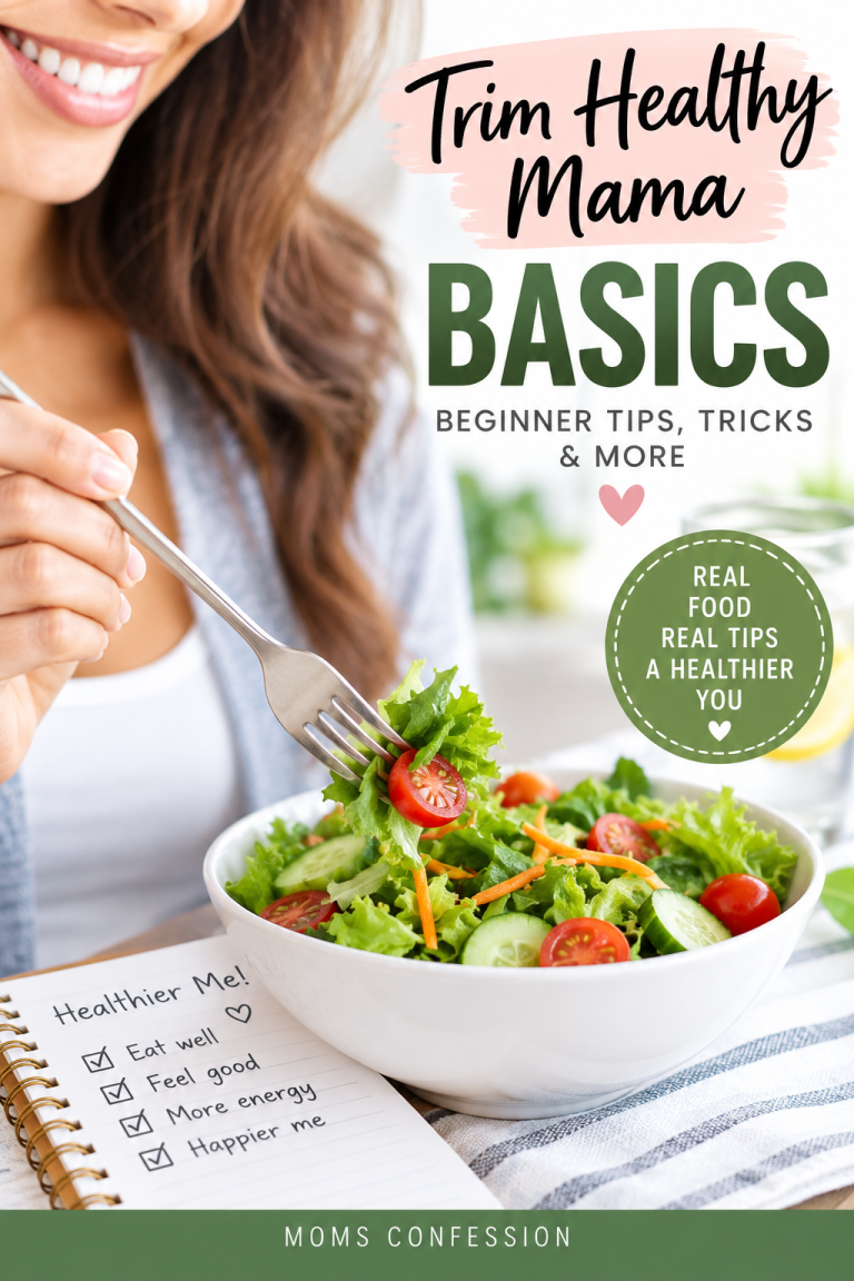 Trim Healthy Mama basics with beginner tips and simple ideas for getting started with the Trim Healthy Mama plan.