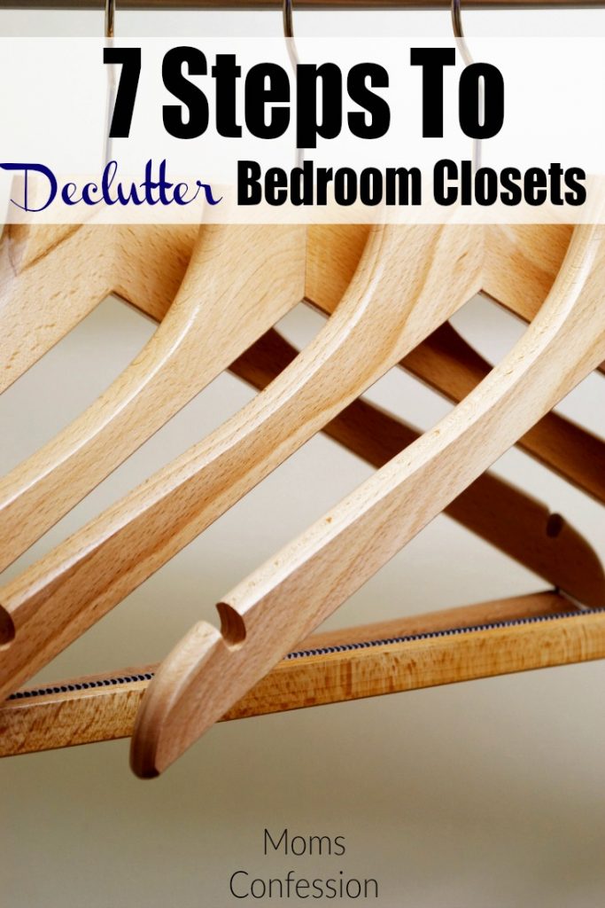 Declutter Bedroom Closets with our great 7 step process! A bedroom transformation is easy when you begin with this simple formula to clean and organize!