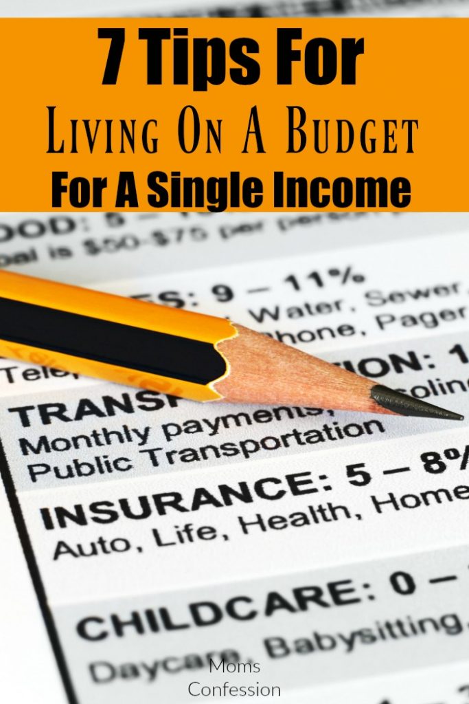 Don't miss our 7 Tips For Living On A Budget For A Single Income family! You can easily manage to pay bills on a single income with these great ideas!