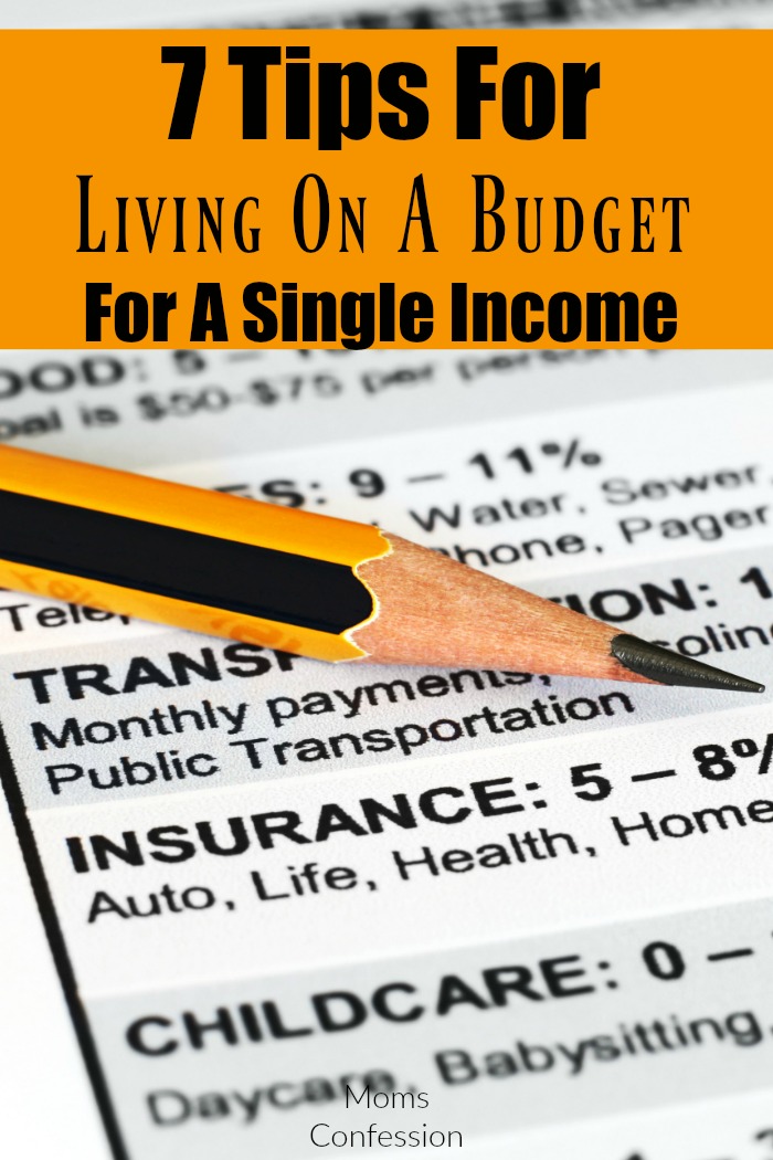 Don't miss our 7 Tips For Living On A Budget For A Single Income family! You can easily manage to pay bills on a single income with these great ideas!