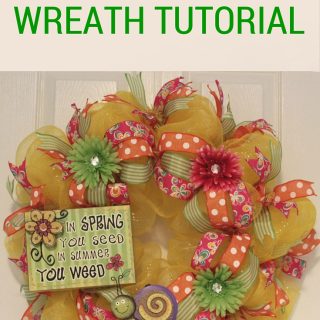 Brighten up that ole' front door of yours in no time with this simple and fun DIY Spring Wreath Home Decor idea! This spring inspired wreath is perfect!