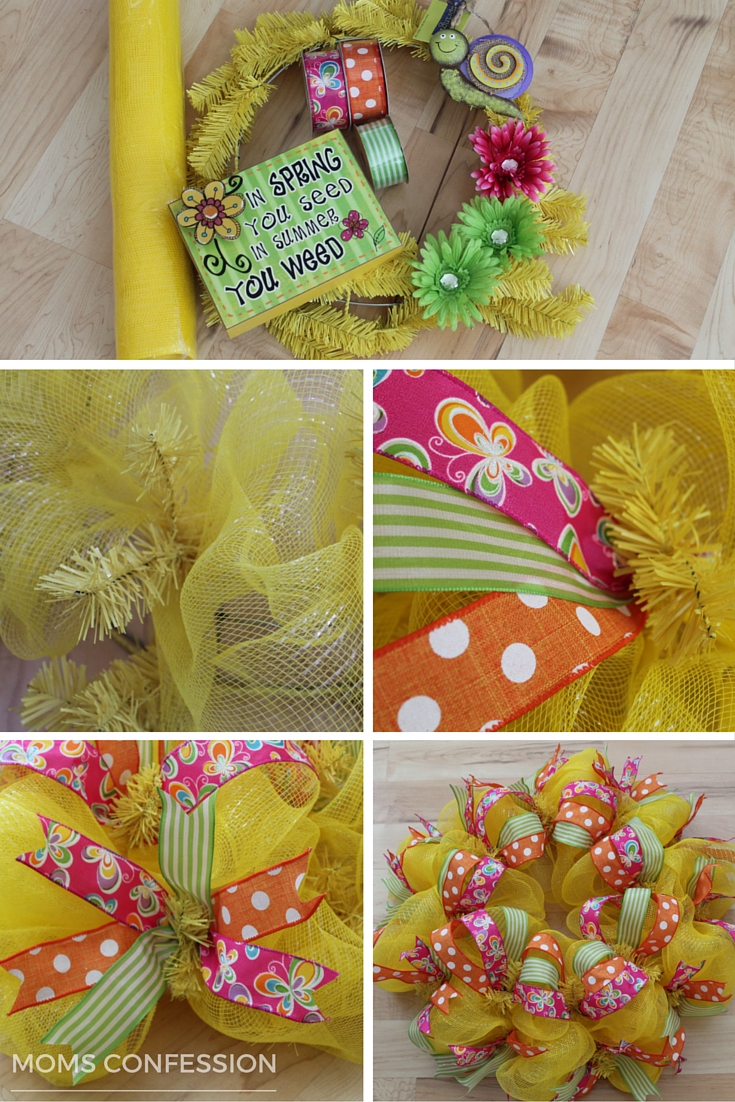 Simple instructions to make a spring inspired wreath to brighten your home this spring season!