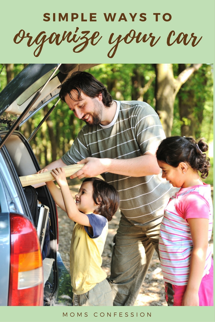 Organize your car with these simple & clever car organization hacks! This will make it easier to manage road trips, and keep your car tidy for everyday use!