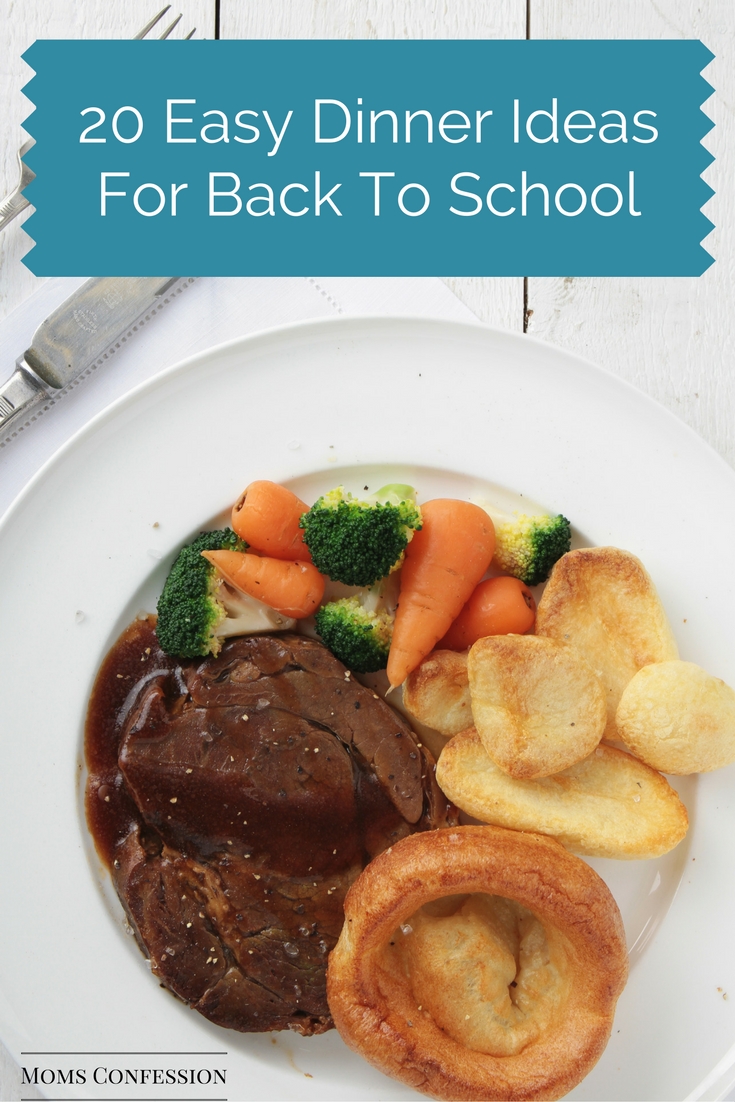 Back to school meals are much easier to manage with this list of 20 Delicious and EASY Dinner Ideas!