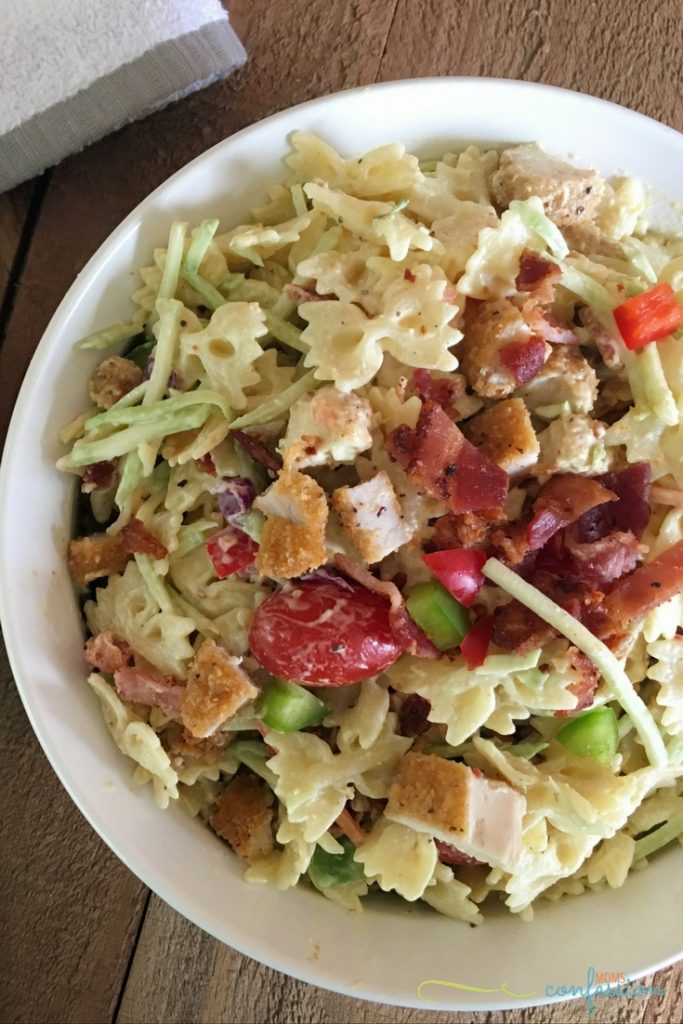 You will love this chicken bacon ranch pasta salad quick and easy recipe. It's the perfect one dish dinner for back to school.