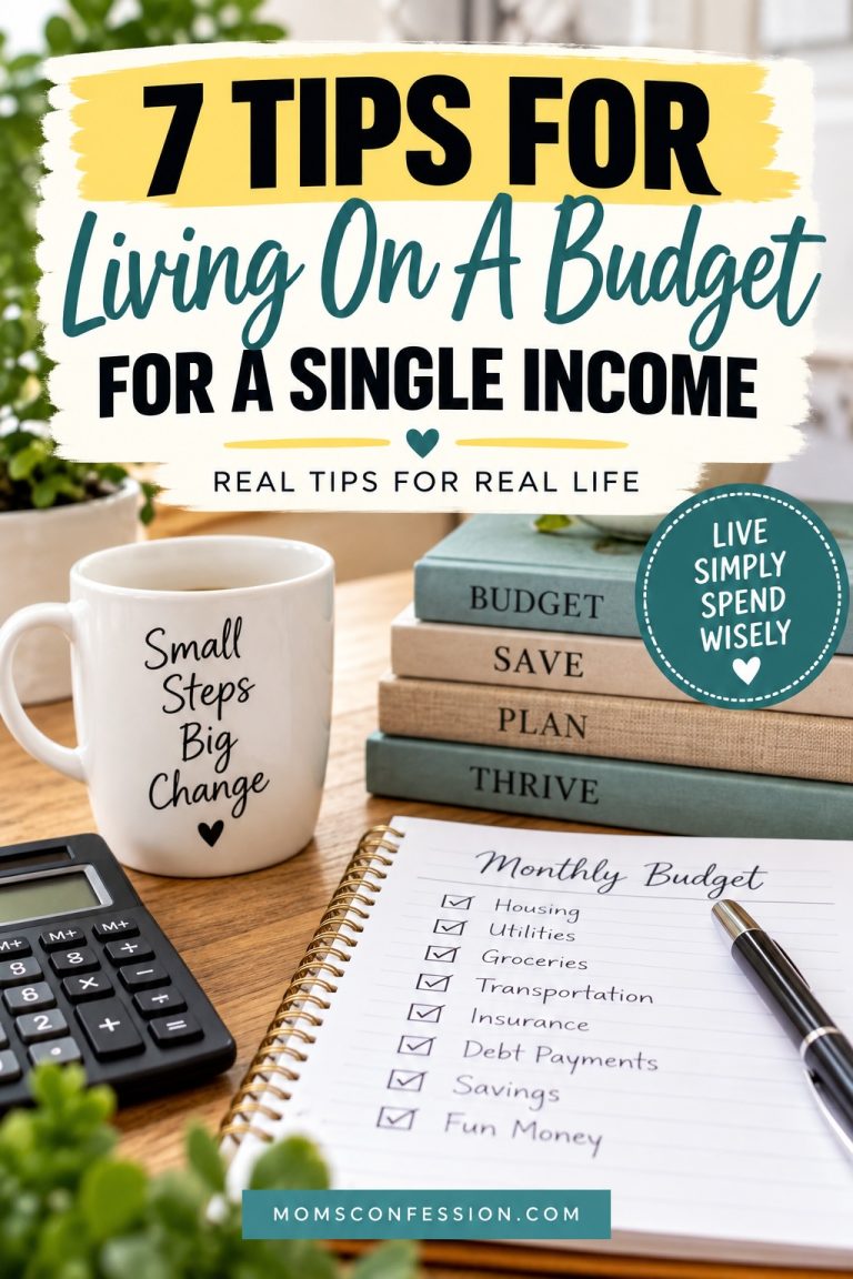 7 practical tips for living on a budget with a single income and managing monthly expenses.