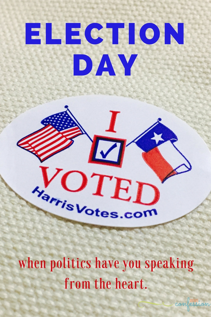 Today, millions of Americans will vote for the next President of the United States. We don't need to lose sight that we are Americans and have the right to vote while sharing friendships, love and acceptance. Sometimes I speak from the heart and this election day is one of those times where I'm doing just that.