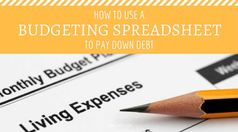 Check out our tips on how to use a budgeting spreadsheet to keep your income and expenses in line! This is a perfect way to help you pay down debt!