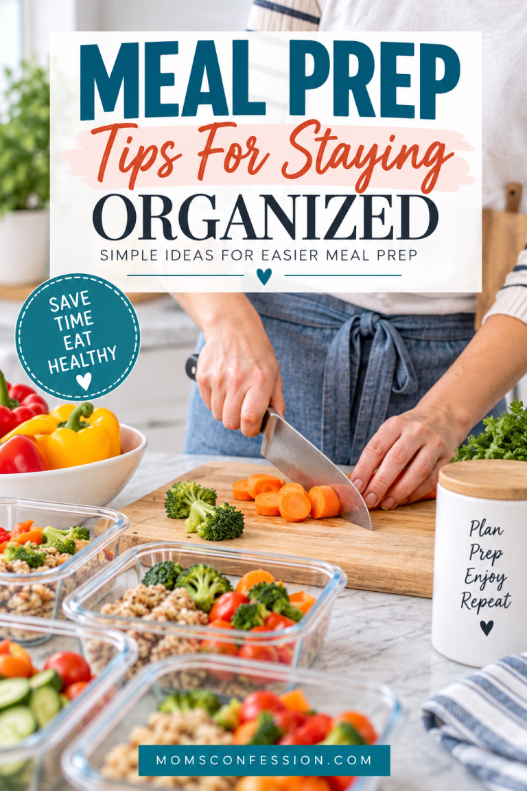 Meal prep tips for staying organized, saving time, and making healthy meals easier throughout the week.