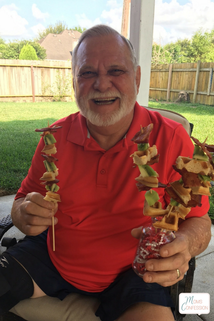 These grilled bacon skewers are my dads favorite breakfast...I know your dad will love them too!