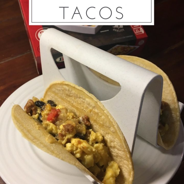 These 5 minute breakfast tacos are easy to make and so tasty. They are perfect for kids and busy moms to enjoy a quick back to school breakfast.