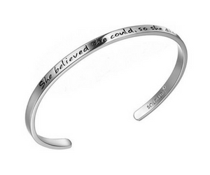 Engraved Bangle Bracelet